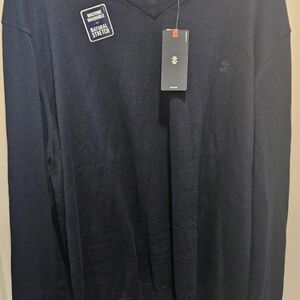 IZOD NWT SIZE 2XL big and tall stretch V neck Sweater  BLUE MSRP 70$ LLXXL3